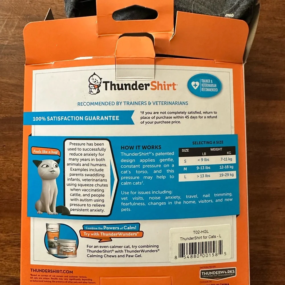 Thundershirt Cat Anxiety-Large